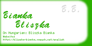 bianka bliszka business card